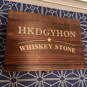 NWOT Whiskey Stone Box Set with Glasses and Tongs